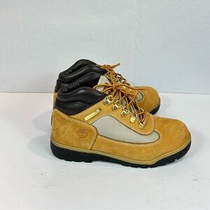 TIMBERLAND Field Boots WHEAT NUBUCK Ankle Boot Youth Boys Size 5.5